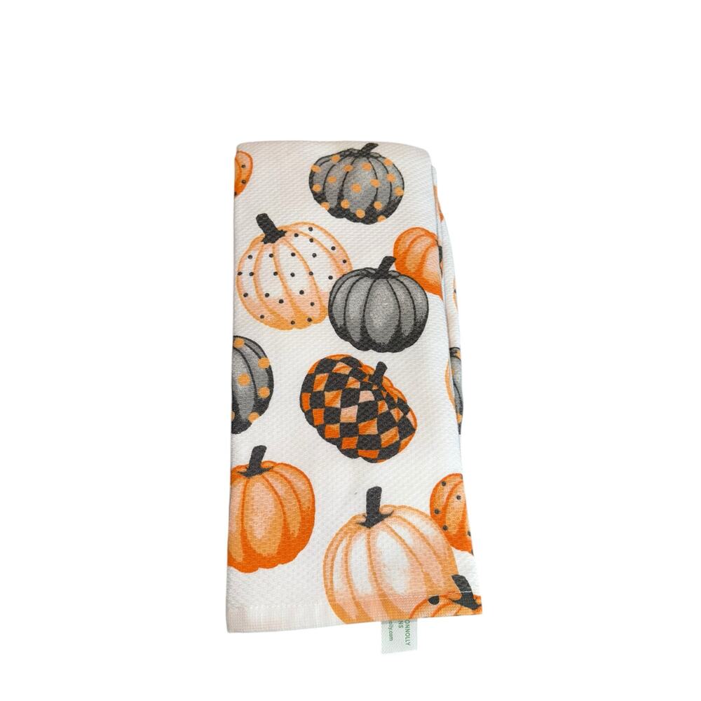 3-Pack Deborah Connolly Kitchen Towels New Pumpkin Fall Holiday